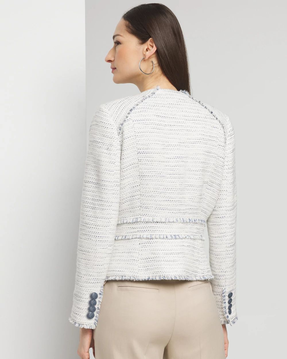 Space Dye Tweed Jacket | White House Black Market